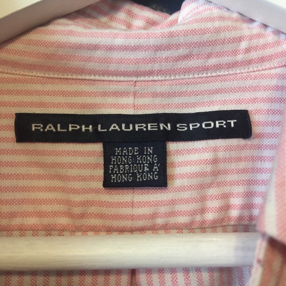 RALPH LAUREN VINTAGE PINK STRIPES BUTTON DOWN - Picture 4 of 6